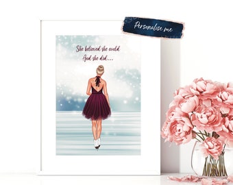 Personalized Figure Skating Print: Motivational Ice Skater Gift
