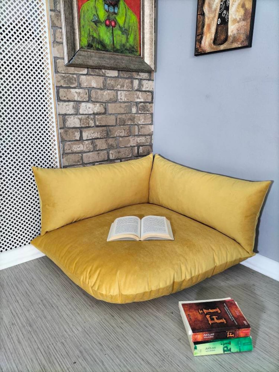 Reading Corner Cushion Kidsroom Floor Cushion Reading Mat Etsy