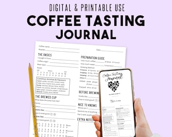 Coffee Tasting Journal | Flavor & Aroma Tracker (Interactive PDF)