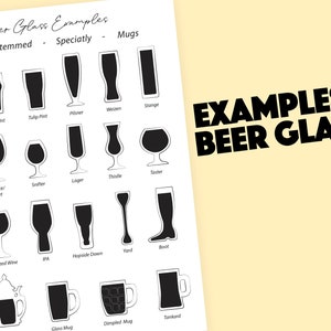 Beer Tasting Guide: Beer Tasting Notes Beer Aromas & Beer Flavour Examples Digital Download Microbrew Tasting Guide Beer Glass Types image 5