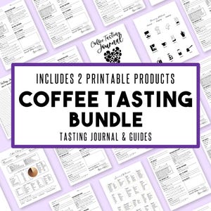 Coffee Tasting Bundle: Coffee Tasting Journal & Guide Digital Download | 8.5 x 11 | Interactive PDF | Printable