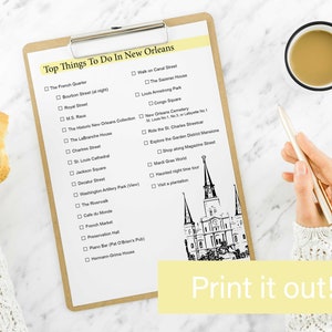 Printable New Orleans Top Things To Do Checklist Digital Editable PDF New Orleans Louisiana U.S. Travel Guides Trip Planner image 4