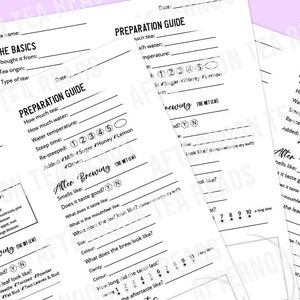 Tea Tasting Journal: Keep Track Of The Teas You've Tried Digital Download 8.5 x 11 Interactive PDF Printable image 4