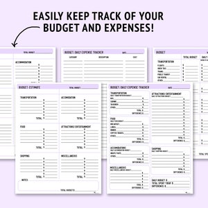 Ultimate Digital Travel Planner Vacation Planner With Trip Itinerary Template, Budget, Research, and Packing Lists 8.5 x 11 Printable image 4