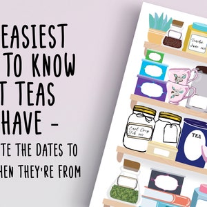Tea Tracker: Know What's In Your Tea Cupboard & Record Every Tea You've Tried Digital Download 8.5 x 11 Printable Interactive image 4