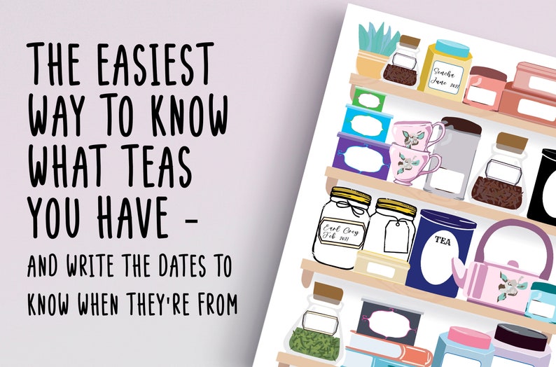 Tea Tracker: Know What's In Your Tea Cupboard & Record Every Tea You've Tried Digital Download 8.5 x 11 Printable Interactive image 4