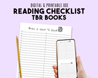 Reading List Checklist: Book Tracker Printable Template (PDF)