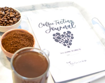 Coffee Tasting Journal With coffee flavour and aroma examples | Coffee tracker | Printable Digital Download | 8.5 x 11 | Interactive PDF