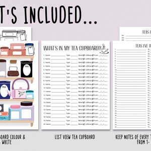 Tea Tracker: Know What's In Your Tea Cupboard & Record Every Tea You've Tried Digital Download 8.5 x 11 Printable Interactive image 2