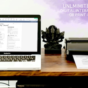 You can print out the journal to store in a binder and handwrite your notes. Or keep the file digital and use it on your computer or tablet.