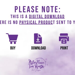 This is a digital download to print at home, you will not receive any physical product