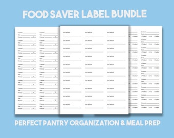 BUNDLE Food Labels Printable PDF | Expiration Date Food Labels AND Meal Prep Freezer Labels | Avery® Template 5160 | with crop marks