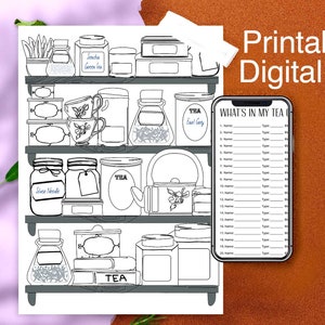 Tea Tracker: Know What's In Your Tea Cupboard & Record Every Tea You've Tried Digital Download 8.5 x 11 Printable Interactive image 7