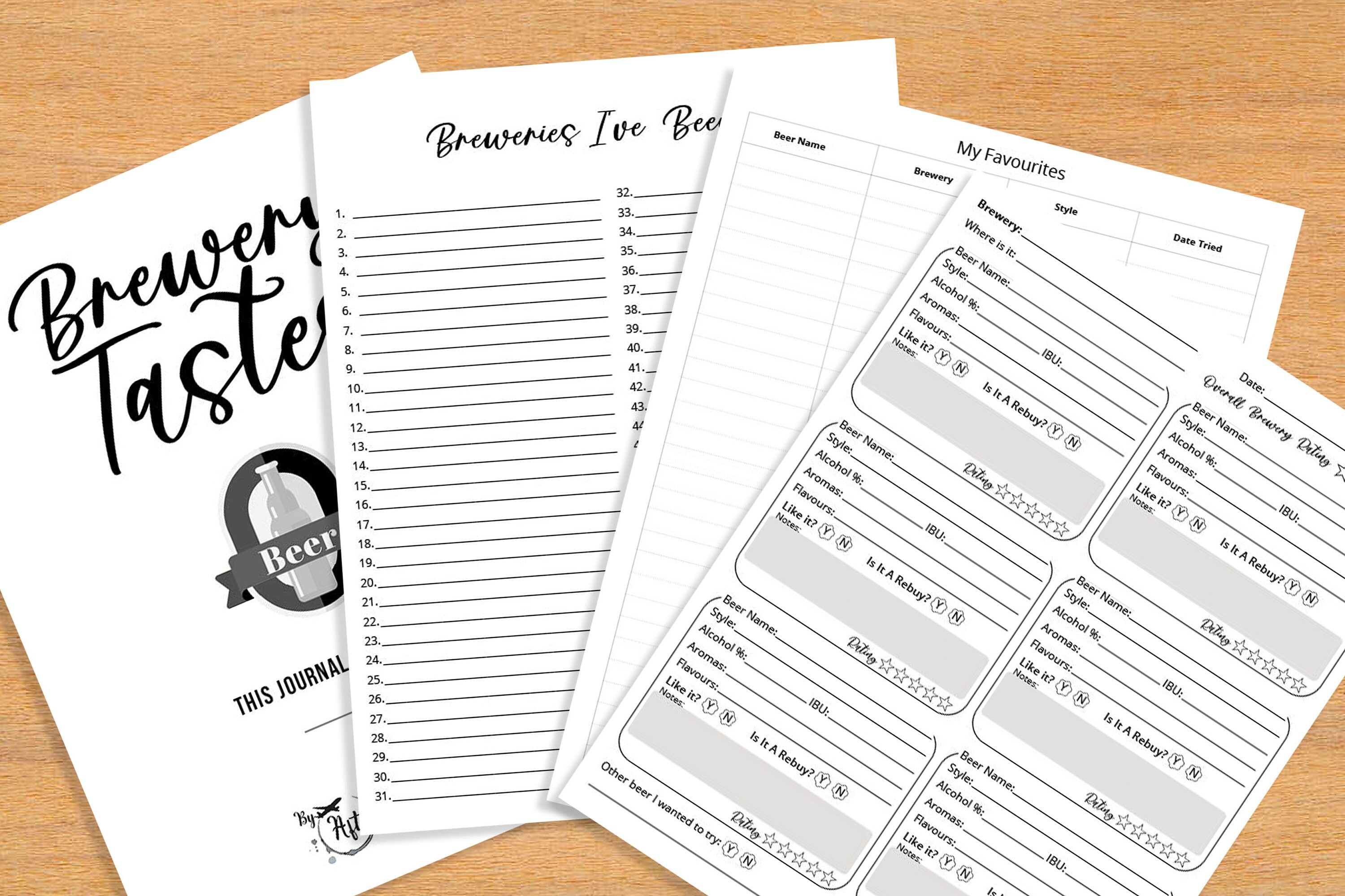 The Microbrew Beer Tasters BUNDLE Beer Tasting Flight Scorecard ...
