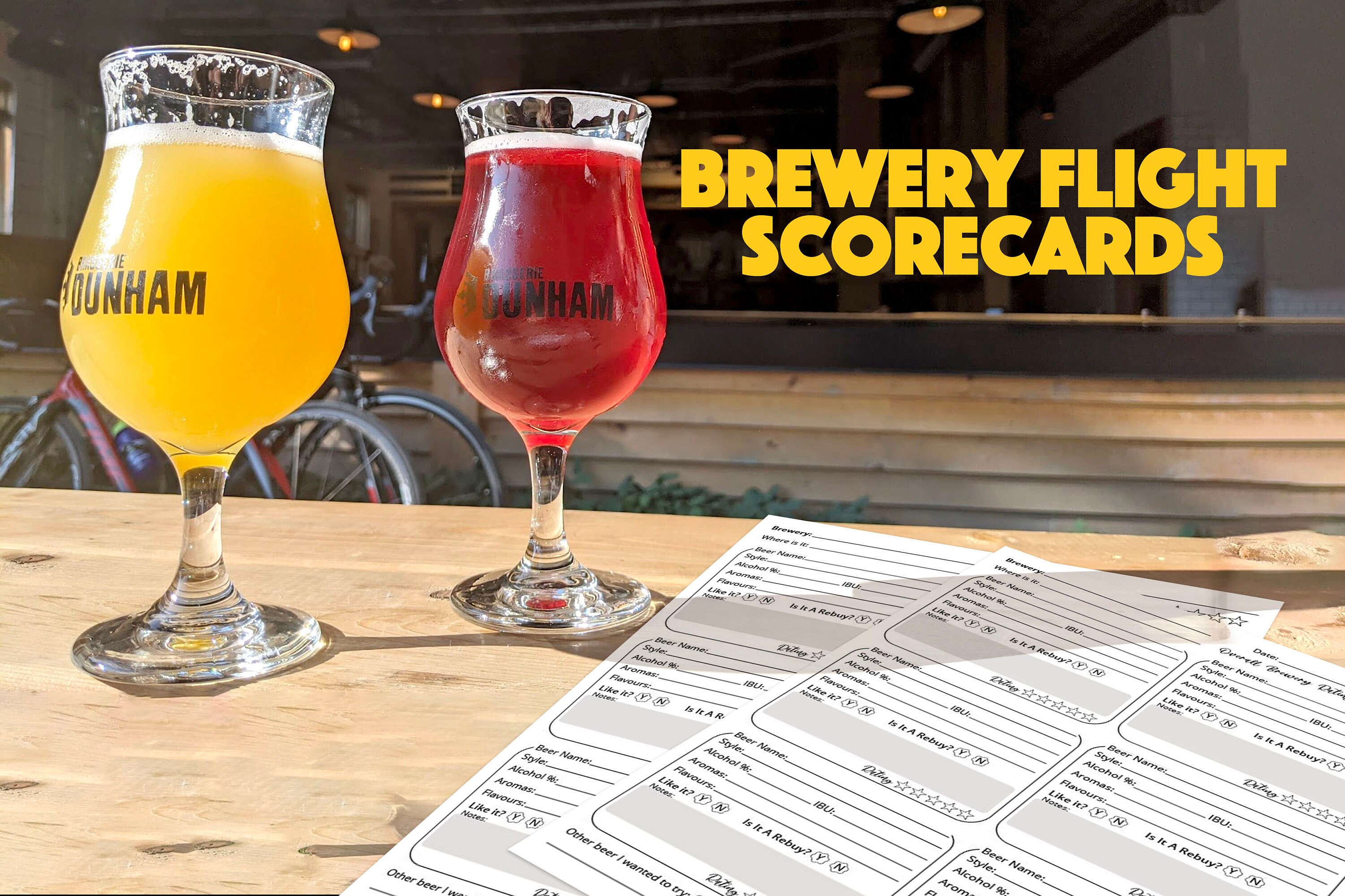 The Microbrew Beer Tasters BUNDLE Beer Tasting Flight Scorecard