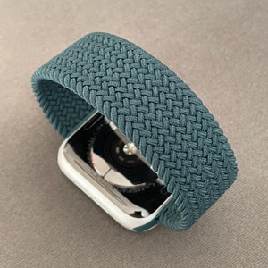 Geflochtenes Armband aus elastischem Nylon iWatch kompatibel für 38/40/41 mm bzw. 42/44/45 mm in verschiedenen Farben zdjęcie 2