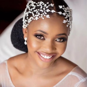 Crystal Bridal Headpiece: CZ Zircon Wedding Hair Wreath