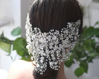 Wedding Head Piece Bridal Headpiece Bride Hair Accessories Bridal Headband Floral Hair Vine Party Acessory Crystal wedding hairpiece