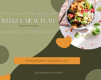 Last week In Feb 7 day meal plan