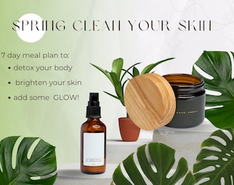 Revitalisieren Sie Ihre Haut mit unserem Skin Clearing Detox Plan - nährende Mahlzeiten, mühelose Rezepte und Einkaufslisten!