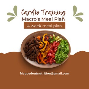 Cardio Training 4 Week Meal Plan