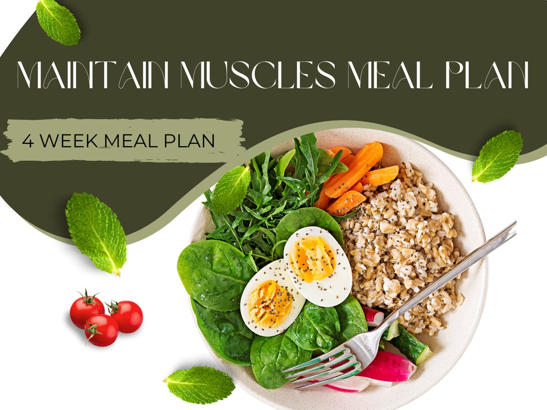 Maintain Muscles Meal Plan - Etsy
