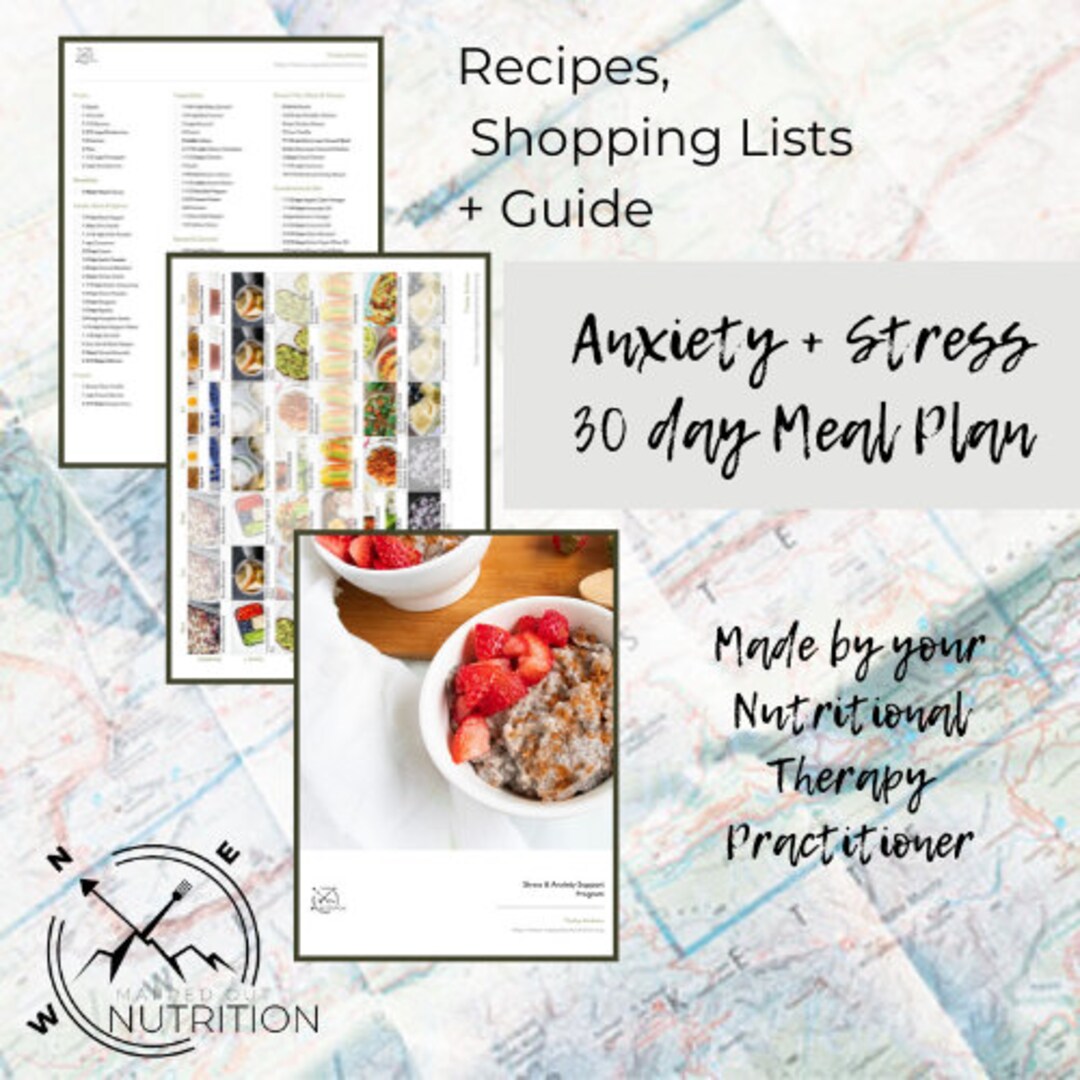 Meal Plan for Stress and Anxiety 30 Days Etsy