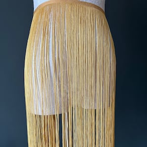 20” Long Fringe, Dress Fringe, Gold Fringe, Long Fringe, Fringe trim, Dance Costume, Latin Dance, Stage,Clothing, home decor, Skirts
