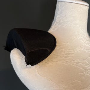 1 pair, Deep Covered Shoulder Pads, 5cm (2”) Thickness, Black, Ivory, UK Made