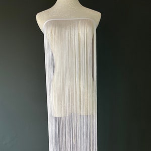 40” breite Fransenborte, 100 cm breite Fransenborte, Weiß, hohe Qualität, dicht, hochwertige Franse, 26 Farben