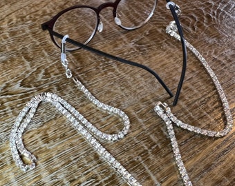 Glasses chain, Spectacles Chain, Rhinestone glasses chain, silver, gold, men’s, ladies, children’s, handmade