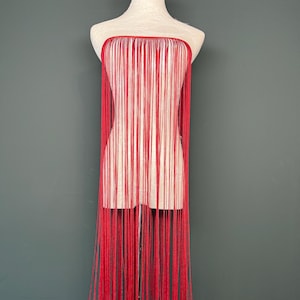 Frangia larga 40", frangia larga 100 cm, alta qualità, frange dense di alta qualità, rosso intenso, 27 colori