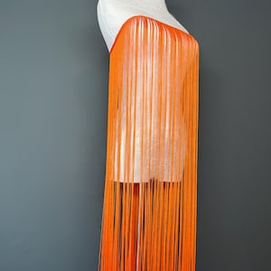 Frangia larga 40", frangia larga 100 cm, alta qualità, frange dense di alta qualità, arancione, 27 colori