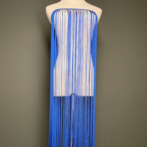 Bordure à franges de 40 po., 100 cm de large, haute qualité, franges denses de haute qualité, bleu roi, 27 couleurs