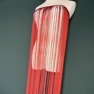Bordure à franges de 40 po. de large, 100 cm de large, franges de haute qualité, denses de haute qualité, Rouille, 27 couleurs