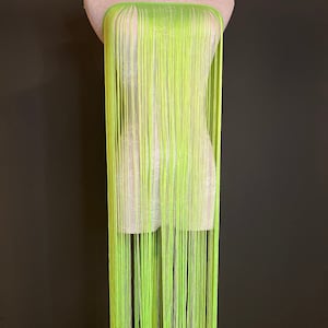 Frangia larga 40", frangia larga 100 cm, bianca, alta qualità, frange dense di alta qualità, 27 colori, verde fluorescente