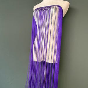 Frangia larga 40", frangia larga 100 cm, alta qualità, frange dense di alta qualità, viola, 27 colori