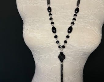 Rhinestone Necklace, Necklace, Rhinestone Diamanté Necklace, Silver, Quality, FAN Design, Accessory, Gift