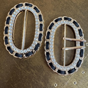 Metal Buckle, Statement Buckle, Gold Colour Solid Metal Buckle, Rhinestones, Vegan, 9.5cm x 6.5cm, Couture, Swimwear, Clothing, Dresses