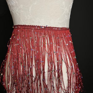 Rand, rand met pailletten, pailletten, paillettenrand, dans, kostuums, mode, feest, jurkrand, 20cm, 8 inch, 12 kleuren, roest