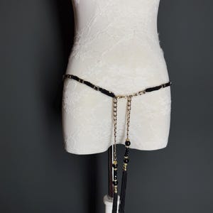 Velvet Chain Belt, Gold Metal Chain Belt, Size 28”-44”, Fan Design, Fan Collection, Gold, Metal belt, Fashion Accessory