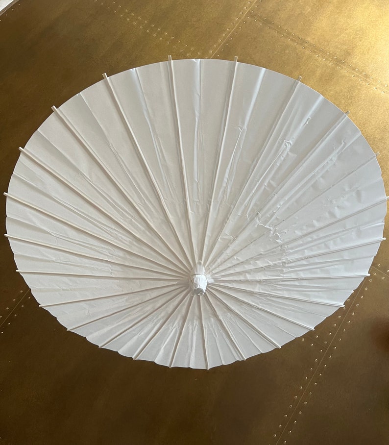 Elfenbensfärgat paraply, dekorativt, fest, brudtärneparaply, present, solparasoll, bröllop, brudtärna, heminredning, evenemang, display, 86 cm, 61 cm brett bild 5