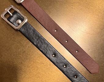 Kilt Straps, Belt Straps, 8” 20cm Long, Black Silver Straps, Brown Silver Straps, Buckle, Wrist straps, Dog Collar, Dolls Collar, FAN Design