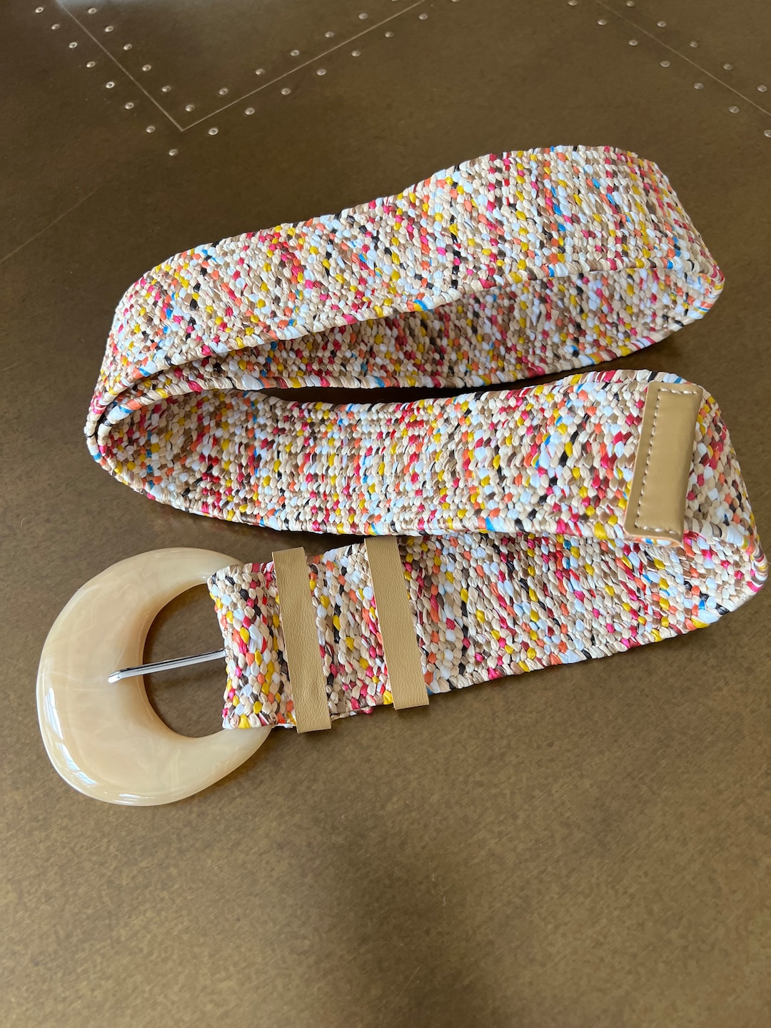 Multicolour Raffia Elastic Belt, Uk 6-20, 8 Buckles, 15 Colours - Etsy