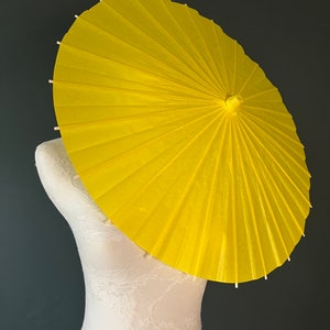 Guarda-chuva amarelo, decorativo, festa, guarda-chuva de dama de honra, presente, guarda-sol, casamentos, dama de honra, decoração de casa, eventos, exibição, 24&quot; de largura