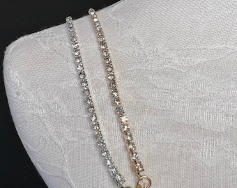 Diamanté Strap, Rhinestone Strap, Silver chain strap, 29cm (11.5”) Long, Rhinestone Strap, Bra Strap, Replacment Strap, Gold, Silver, Bags