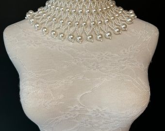 Ivoor parel choker stijl schouderketting, bruids lichaamssieraden, Britse maten 6-12 "