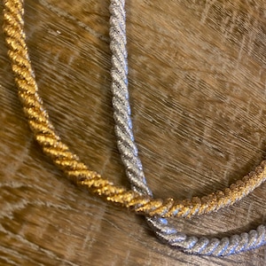 Lurex cord, Silver Lurex, Gold Lurex, 8mm Thickness Cord, Crafts, Clothing, Home Decor