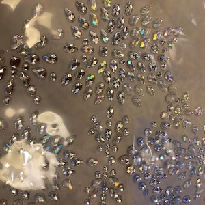 Juwel Hotfix, Bügelbild Strasssteine, schillernde Juwelen, 12 "x12"
