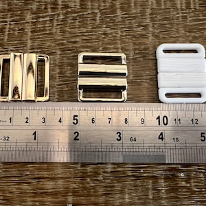 30mm Buckle, Two Part Buckle, Light Gold, Silver, White, Swimwear Buckle, High Quality, Shiny Finish, Metal Buckle, Plastic Buckle image 8